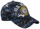 NEW! US NAVY ROUND BALL CAP HAT DIGITAL NAVY ACU CAMO