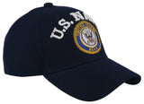 NEW! US NAVY ROUND BALL CAP HAT NAVY