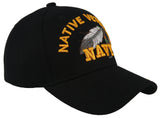 NEW! US NAVY USN NATIVE VETERAN AMERICAN BALL CAP HAT BLACK
