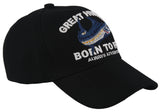 NEW! GREAT HUNTER SPORTS SWORDFISH FISHING ADVENTURE BALL CAP HAT BLACK