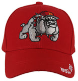 NEW! BULL DOG RED BALL CAP HAT RED