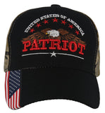 UNITED STATE OF AMERICA STAR PATRIOT EAGLE FLAG BASEBALL CAP HAT CAMO BLACK