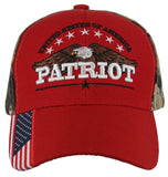 UNITED STATE OF AMERICA STAR PATRIOT EAGLE FLAG BASEBALL CAP HAT CAMO RED