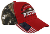 UNITED STATE OF AMERICA STAR PATRIOT EAGLE FLAG BASEBALL CAP HAT CAMO RED