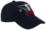 NEW! OUTLAW SKULL GUNS BALL CAP HAT NAVY