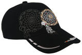 NATIVE PRIDE DREAM CATCHER FEATHER BALL CAP HAT BLACK