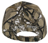 NATIVE PRIDE DREAM CATCHER FEATHER BALL CAP HAT FOREST CAMO