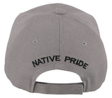 NATIVE PRIDE DREAM CATCHER FEATHER BALL CAP HAT GRAY