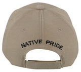 NATIVE PRIDE DREAM CATCHER FEATHER BALL CAP HAT TAN
