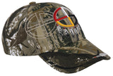 NATIVE PRIDE MEDICINE WHEEL HOOP FEATHER BALL CAP HAT FOREST CAMO