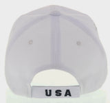 NEW! EAGLE USA FLAG SHADOW MILITARY BALL CAP HAT WHITE