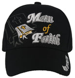 MAN OF FAITH JESUS CHRISTIAN BALL CAP HAT BLACK