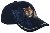 NEW! NATIVE PRIDE WOLF FEATHERS CAP HAT NAVY