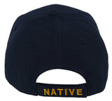 NEW! NATIVE PRIDE BEAR CLAW FEATHERS CAP HAT NAVY