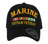 NEW! US MARINE VIETNAM VETERAN SHADOW USMC BASEBALL CAP HAT BLACK