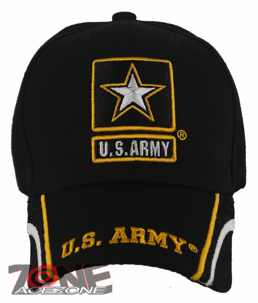 NEW! US ARMY STRONG SIDE LINE STAR CAP HAT BLACK