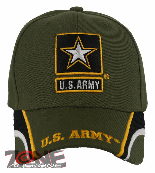 NEW! US ARMY STRONG SIDE LINE STAR CAP HAT OLIVE