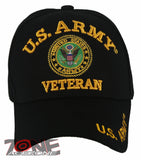 NEW! US ARMY STRONG VETERAN ROUND CAP HAT BLACK