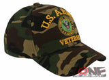 NEW! US ARMY STRONG VETERAN ROUND CAP HAT GREEN CAMO