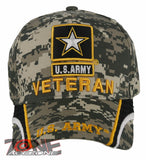 NEW! US ARMY STRONG VETERAN SIDE LINE STAR CAP HAT ACU CAMO
