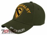 NEW! US ARMY 1ST CAVALRY SHADOW BALL CAP HAT OLIVE