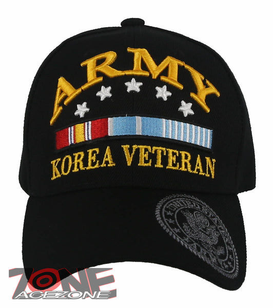 NEW! US ARMY STRONG KOREA VETERAN CAP HAT BLACK