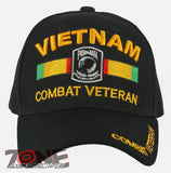 NEW! VIETNAM COMBAT VETERAN POW MIA CAP HAT BLACK