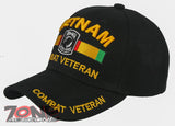 NEW! VIETNAM COMBAT VETERAN POW MIA CAP HAT BLACK