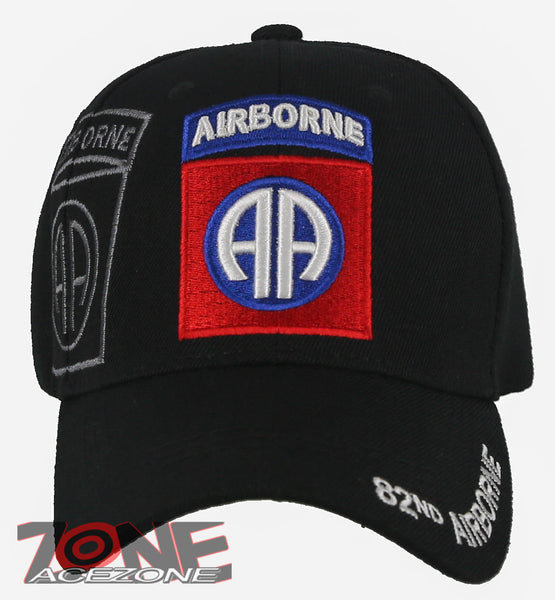 NEW! US ARMY PARATROOPER 82ND AIRBORNE DIVISION AB SHADOW CAP HAT BLACK