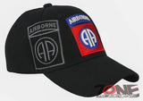 NEW! US ARMY PARATROOPER 82ND AIRBORNE DIVISION AB SHADOW CAP HAT BLACK