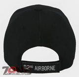 NEW! US ARMY PARATROOPER 82ND AIRBORNE DIVISION AB SHADOW CAP HAT BLACK
