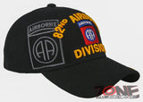 NEW! US ARMY PARATROOPER 82ND AIRBORNE DIVISION BG SHADOW CAP HAT BLACK