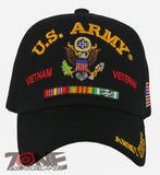 NEW! US ARMY STRONG ARMY VIETNAM VETERAN EAGLE CAP HAT BLACK