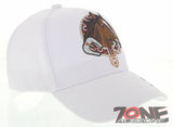 NEW! HORSE BELT RODEO COWBOY COWGIRL BALL CAP HAT WHITE
