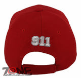 NEW! WE DON'T DIAL 911 PISTOL GUN CAP HAT RED