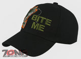 NEW! BIG BASS BITE ME FISHING BALL CAP HAT BLACK