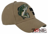 NEW! BIG BASS BITE ME FISHING BALL CAP HAT TAN