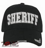 NEW! SHERIFF POLICE BALL CAP HAT BLACK