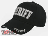 NEW! SHERIFF POLICE BALL CAP HAT BLACK