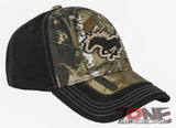 NEW! HORSE RACING SPORT BALL CAP HAT FOREST CAMO BLACK