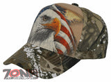 NEW! EAGLE USA FLAG BALL CAP HAT FOREST CAMO TAN