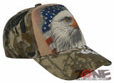 NEW! EAGLE USA FLAG BALL CAP HAT FOREST CAMO TAN