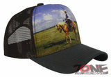 NEW! MESH RODEO COWBOY HORSE RIDING BALL CAP HAT GRAY BROWN