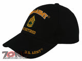 NEW! US ARMY SFC RETIRED BALL CAP HAT BLACK