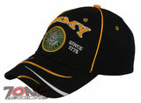 NEW! US ARMY DEFENDING FREEDOM SINCE 1775 BALL CAP HAT BLACK
