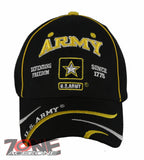 NEW! US ARMY STAR DEFENDING FREEDOM SINCE 1775 BALL CAP HAT BLACK