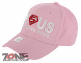 NEW! JESUS IS MY SUPER HERO CHRISTIAN COTTON BASEBALL CAP HAT PINK