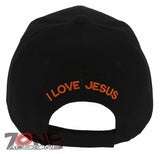 NEW! ONE WAY JOHN 14:6 I LOVE JESUS CHRISTIAN BASEBALL CAP HAT BLACK