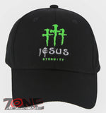 NEW! JESUS ETERNITY CHRISTIAN BASEBALL CAP HAT COTTON BLACK