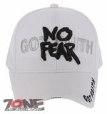 NO FEAR GOT FAITH SHADOW JESUS CHRISTIAN BASEBALL CAP HAT WHITE
